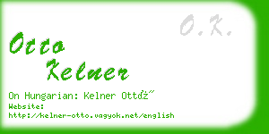 otto kelner business card